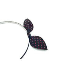Jewelry: Cute Lovely Alice Bow Headband-BLACK/RED Polka Dot