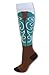 Cowgirl boot Socks Brown/Teal M/L