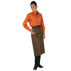 Chef Works F24 Bistro Apron, 32-Inch Length by 28-Inch Width, Chocolate Brown by Chef Works