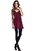 LeggingsQueen Women's Sleeveless Ruffle Front Tunic Top (BGD, Large)