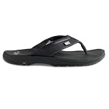 Freewaters Impala Mens Sandals Flip Flops (UK 9, Black)
