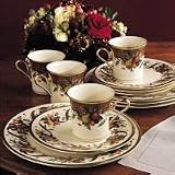 Lenox Holiday Tartan 12-Piece Dinnerware Set, Service for 4