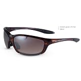 SunDog Trap Sunglasses Demi Frame with Brown Gradient Mirror Lens