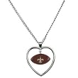 New Orleans Saints Mini Football Heart Necklace