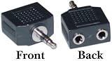 2 x 3.5mm Stereo Female / 3.5mm Stereo Male Adaptor