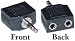 2 x 3.5mm Stereo Female / 3.5mm Stereo Male Adaptor