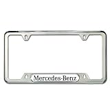 Genuine Mercedes Benz Polished Stainless Steel License Plate Frame ~ Mercedes-Benz