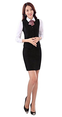 （激情女郎）JIQINGNVLANG レディース 夏 OL オフィス 就活 通勤 ビジネス ベスト 上下セット セットスーツ