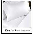 1200 Thread Count King / Cal-King Size 3pc Duvet Cover Set 100% Egyptian Cotton 1200 TC Solid White