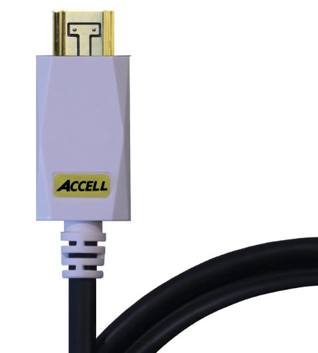 Accell B100C-003B-43 AVGrip HDMI Cable with Locking Connectors - 3.3 Feet (1 meter), Poly Bag Packaging