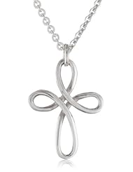 Bob Siemon Sterling Silver Twisted Wire Cross Pendant Necklace, 20"