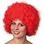 MENS/LADY RED BIG CURLY AFRO WIG FANCY DRESS COSTUME