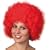 MENS/LADY RED BIG CURLY AFRO WIG FANCY DRESS COSTUME