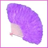 Lavender Feather Tea Party Fan