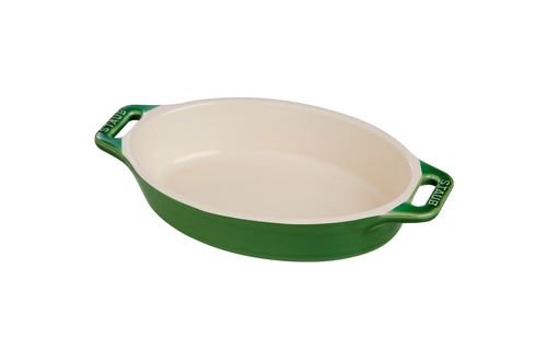 Staub 40510-543-0 Keramik Auflaufform oval, Durchmesser 17 cm, 1 St&uuml;ck,  basilikum gr&uuml;n