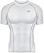 New 045 White Skin Tights Compression Base Layer Running Sports Top Mens
