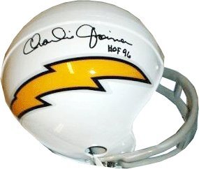 Charlie Joiner Autographed/Hand Signed San Diego Chargers Throwback Mini Helmet HOF 96