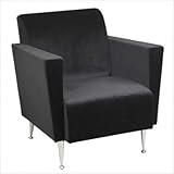 Memphis Velvet Club Chair in Black