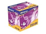 Electronics : Memorex DVD+RW Discs 120min/4.7GB x4 Speed [10 Discs Slimline Jewel Cased]