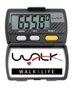 Buy PRO pedometer, grey - 3 functions (step,mileage,activity counters) by Walk4Life,Inc.