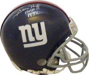 Sam Huff Autographed/Hand Signed New York Giants TB Replica Mini Helmet HOF 1982