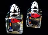 Golf - 19th Hole Design - Hand Painted - Mini Salt & Peppers, .5 oz., Set of 2 Golf - 19th Hole Design - Hand Painted - Mini Salt & Peppers, .5