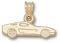 Chevy Corvette C-6 Silhouette Charm/Pendant -14K/10K, Stainless Steel or Gold Plated