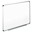 Magnetic Dry Erase Board, Melamine, 36 x 24, White, Aluminum/Plastic Frame