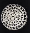 Ecru (Eggshell) Classic Crocheted Hair Bun Cover- LARGE