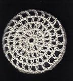Ecru (Eggshell) Classic Crocheted Hair Bun Cover- MEDIUM