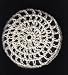 Ecru (Eggshell) Classic Crocheted Hair Bun Cover- MEDIUM