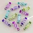 3" Candy Fantasy Purple Striped Rectangular Wrapped Candy Christmas Ornament