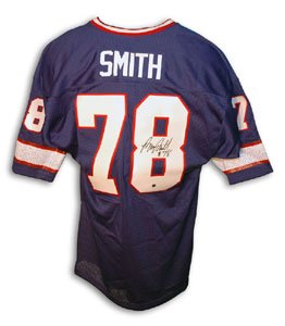 Bruce Smith Signed Buffalo Bills Throwback Blue Jersey