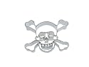 Skull & Crossbones Halloween Pirate Stainless Steel Cookie/Pastry Cutter, 3.25"