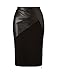 Just Quella Womens PU Pencil Leather Skirt 8006