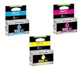Lexmark No.100XL Combo Pack Ink Cartridge - Cyan/Magenta/Yellow