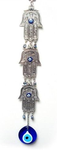 Evil Eye Three Large Hamsa and 5cm Glass Eye Home Accessory #795