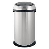 Kitchen Bin Fingerprint Proof Touch Matt Steel Capacity 50L