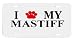 Mastiff Paw Love My Dog Vanity Auto License Plate