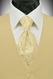 Harvest Maize Solid Satin Vest with Coordinating Tapestry Tie