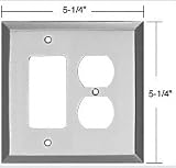 CRL Chrome Decora/Duplex Metal Mirror Plate