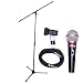 PYLE-PRO PMKS6K - Microphone and Tripod Stand With Extending Boom & Mic Cable