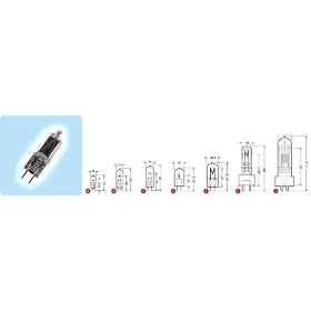 Halogen projector lamp, G4, 6V, 20W - Osram