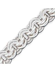 Sterling Silver Fancy Link Bracelet - 8 Inch