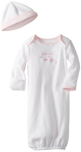 Little Me Baby-Girls Newborn Thank Heavens Gown and Hat