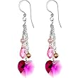 Handcrafted Austrian Passion Pearl Heart Drop Earrings