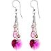 Handcrafted Austrian Passion Pearl Heart Drop Earrings MADE WITH SWAROVSKI ELEMENTS