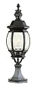 Trans Globe Lighting 4071 BC Black Copper Outdoor Tuscan Three Light Up Lighting Medium Outdoor Pier Mount Post Light from the Outdoor Collection