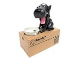 Barkly the Banker Black Dog Puppy Piggy Bank Toy Coin Munching Battery Operated