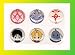 Fullmetal Alchemist Brotherhood Ed and Al - 6-in-1 Pack Soft Home Button Stickers for Apple Iphone /